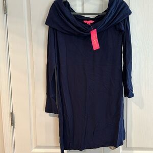 NWT Lilly Pulitzer Belinda Dress True Navy, Size Large